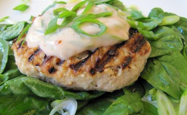Apple Cheddar Turkey Burgers With Chipotle Yogurt Sauce