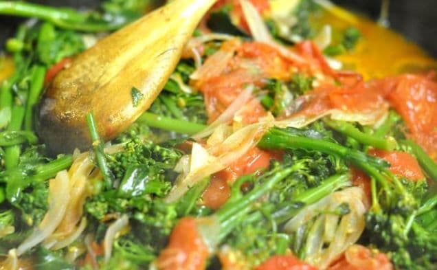 Broccoli Rabe and Breaded Veal Scallopini