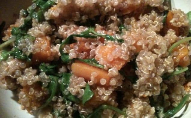 Butternut Squash, Arugula and Goat Cheese Quinoa