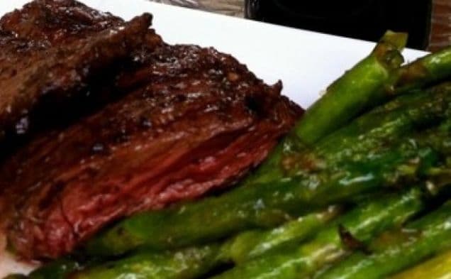 Chimichurri Skirt Steak with Grilled Asparagus