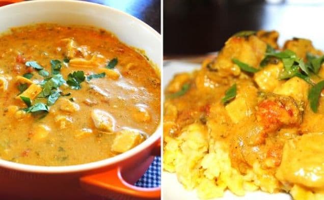 Creamy Curry Chicken With Yellow Rice
