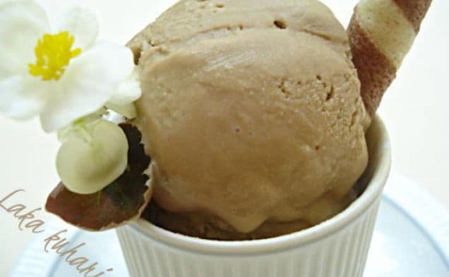 Home made coffee ice cream