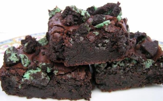 Mint Oreo Brownies