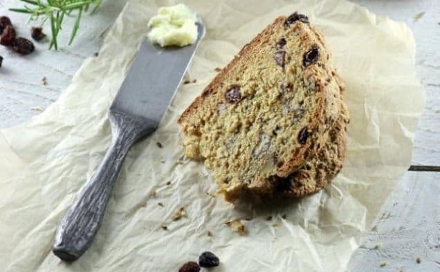 Rosemary Rum Raisin Soda Bread with Pecans
