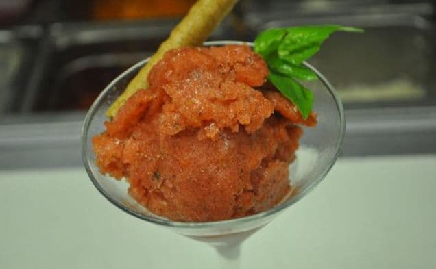 Strawberry Basil Italian Ice